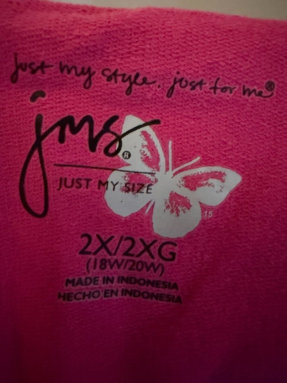 Just My Size Hot Pink Capri Pants W2 - Picture 3 of 3
